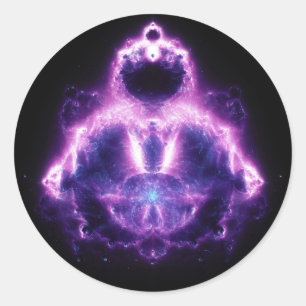 Buddhabrot Mandelbrot Set Gautama Buddha Classic Round Sticker
