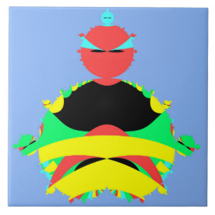 Buddhabrot Mandelbrot Set Gautama Buddha Image Ceramic Tile
