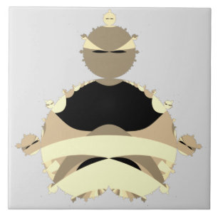 Buddhabrot Mandelbrot Set Gautama Buddha Image Ceramic Tile