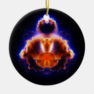 Buddhabrot Map Mandelbrot Set Gautama Buddha Ceramic Tree Decoration