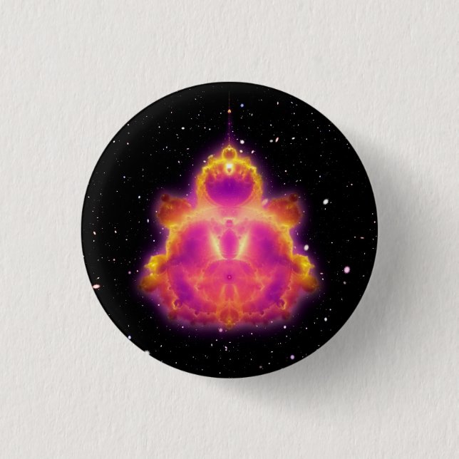 Buddhabrot Space 3 Cm Round Badge (Front)