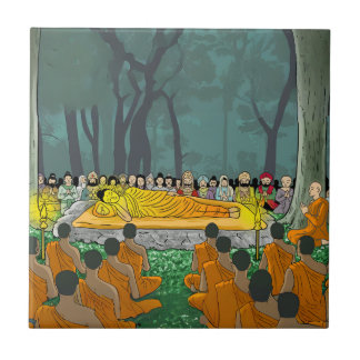 Buddha's Final Nirvana Ceramic Tile