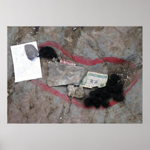 Buddhas footprint Tibet Poster