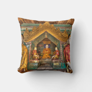 Buddhas In A Temple Cushion