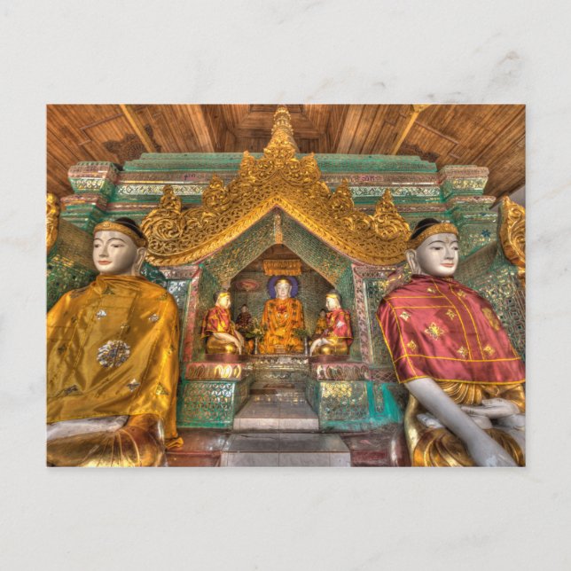 Buddhas In A Temple Postcard (Front)
