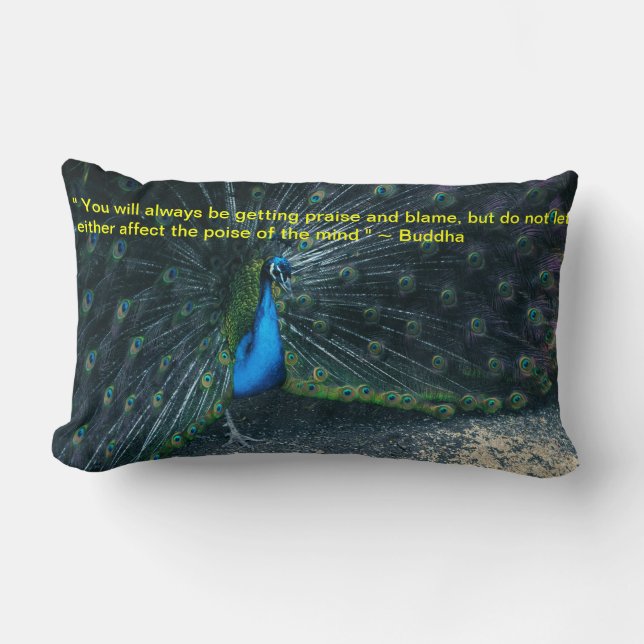 Buddha's Quote Throw Pillow (Front)