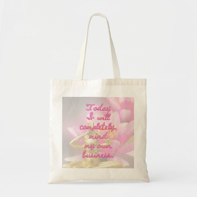 BuddhaToday Quote Tote #1 Flowing Frog Says Bag (Front)