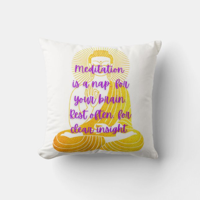 BuddhaToday V4 Peace Pillows #2 - Throw Pillow (Front)