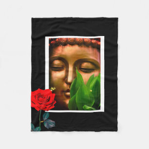 BuddhaTodayV2 #6 Cosy Buddha Fleece Blanket