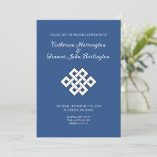 Buddhism Endless Knot Buddhist Wedding Ceremony Invitation