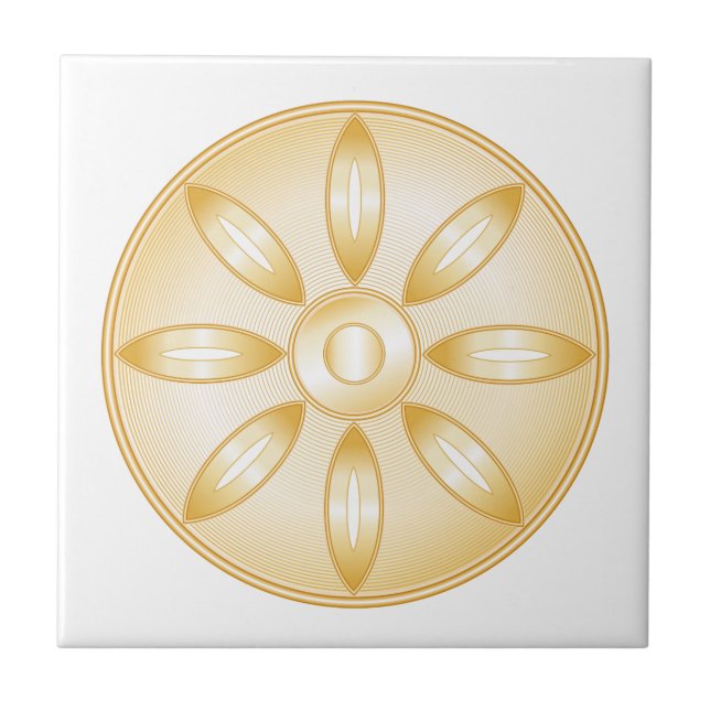 Buddhism Symbol Ceramic Tile (Front)