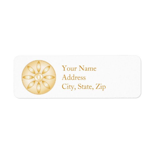 Buddhism Symbol Return Address Label (Front)