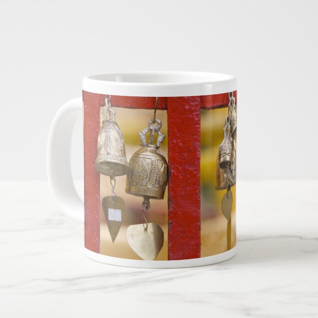Buddhist Bells at Doi Suthep Temple Large Coffee Mug (Front Left)