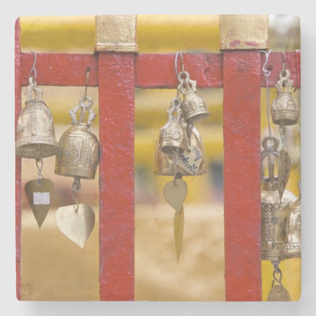 Buddhist Bells at Doi Suthep Temple Stone Coaster (Front)