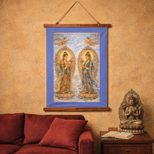 Buddhist Bodhisattvas Tang Dynasty Silk Road Era Hanging Tapestry