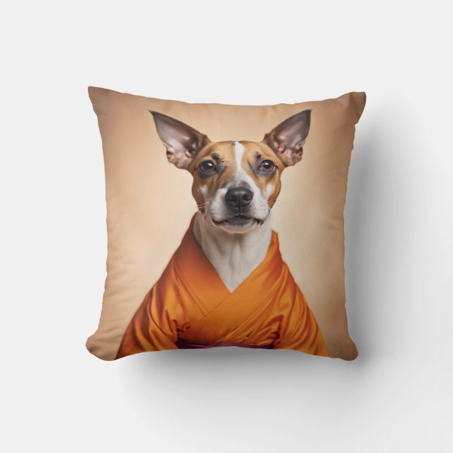 Buddhist Brazilian Terrier Cushion (Front)