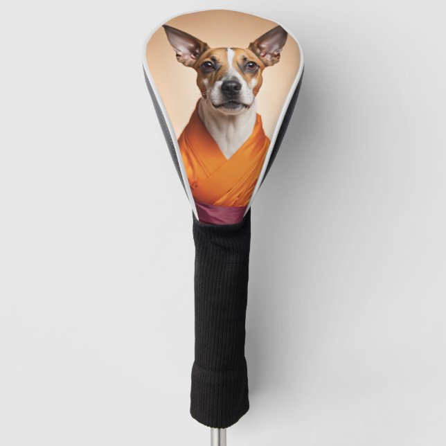 Buddhist Brazilian Terrier Golf Head Cover (Front)