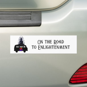 Buddhist Buddha OM Symbol Retro Hippie Bus Bumper Sticker
