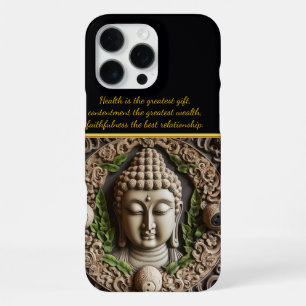 Buddhist Carving of Leaves and Orbs. Generative AI iPhone 16 Pro Max Case