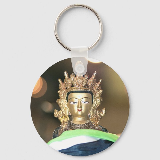 Buddhist Chenrezig Statue Key Ring (Front)