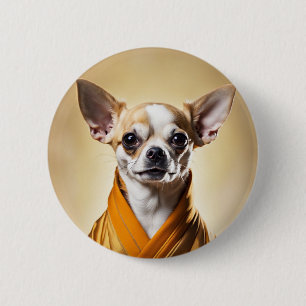 Buddhist Chihuahua 6 Cm Round Badge
