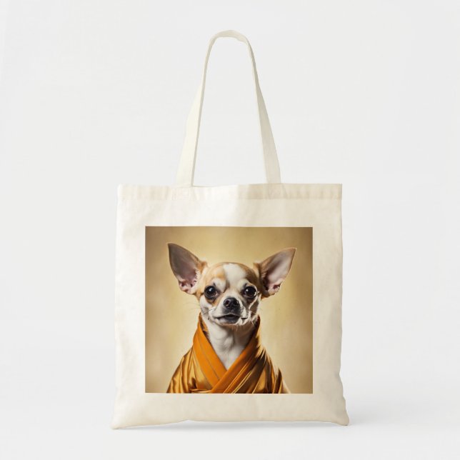 Buddhist Chihuahua Tote Bag (Front)