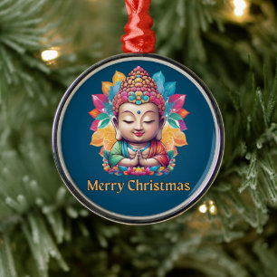 Buddhist Christmas Metal Ornament