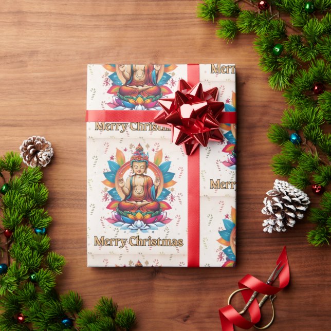 Buddhist Christmas  Wrapping Paper (Holiday Gift)