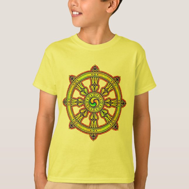 Buddhist Dharma Chakra T-Shirt (Front)
