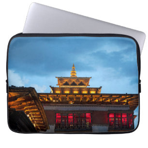 Buddhist Dzong Roof Laptop Sleeve
