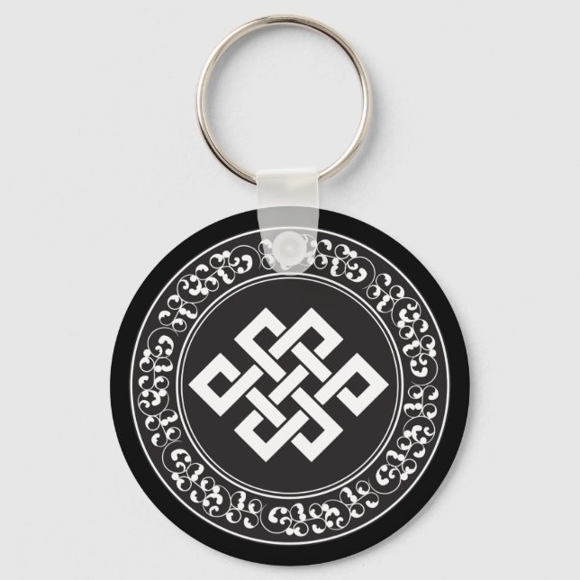 Buddhist Endless Knot Key Ring (Front)