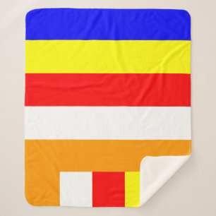 Buddhist Flag Colours Buddhism Symbolism Buddha Da Sherpa Blanket