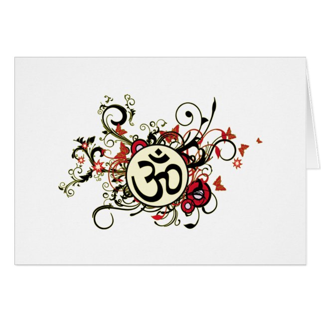 Buddhist Floral Om (Front Horizontal)