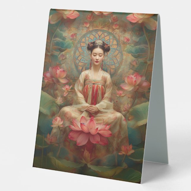 Buddhist Goddess Quan Yin Portrait Painting Art  (Front)
