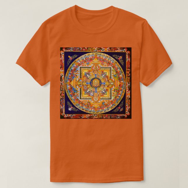 Buddhist Green Tara Mandala T-Shirt (Design Front)