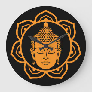 Buddhist Home Decor Large Clock