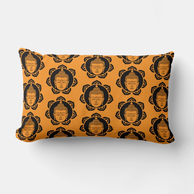 Buddhist Home Decor Lumbar Cushion (Front)