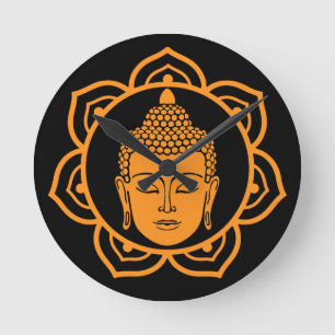 Buddhist Home Decor Round Clock