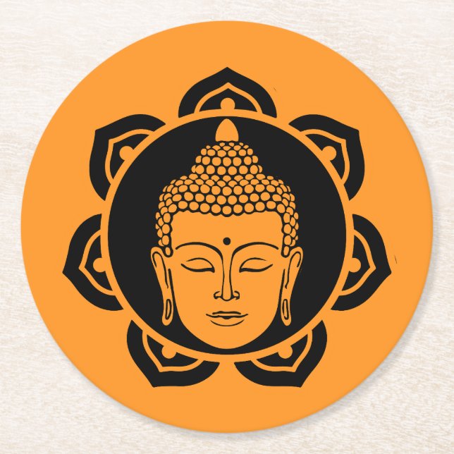 Buddhist Home Decor Round Paper Coaster (Front)