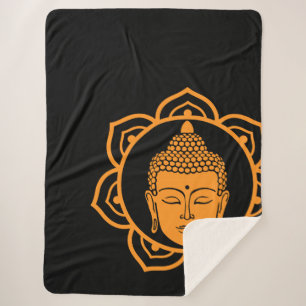 Buddhist Home Decor Sherpa Blanket