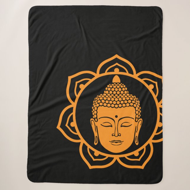 Buddhist Home Decor Sherpa Blanket (Front)