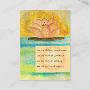 Buddhist Metta Prayer.  Enclosure Card