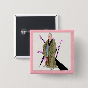 Buddhist Monk Button