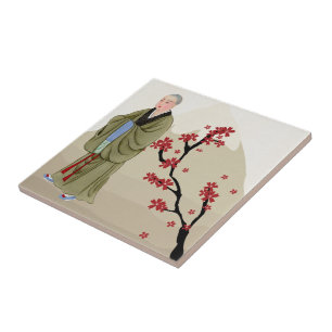 Buddhist Monk Ceramic Tile