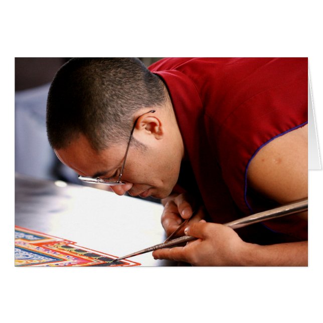 Buddhist Monk Creating Mandala (Front Horizontal)