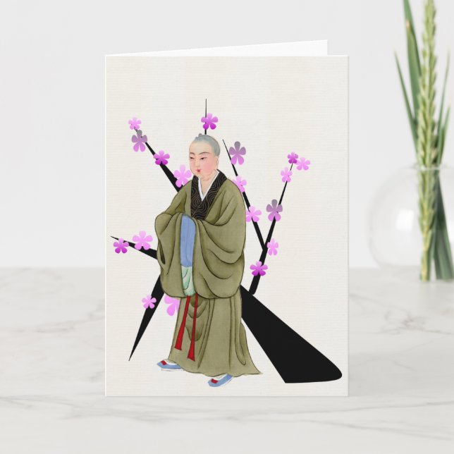 Buddhist Monk Greeting Card (Front)
