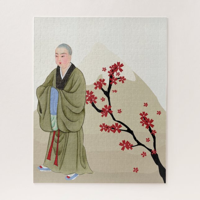 Buddhist Monk Jigsaw Puzzle (Vertical)