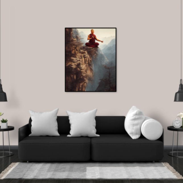 Buddhist Monk Meditating Poster (Creator Uploaded)