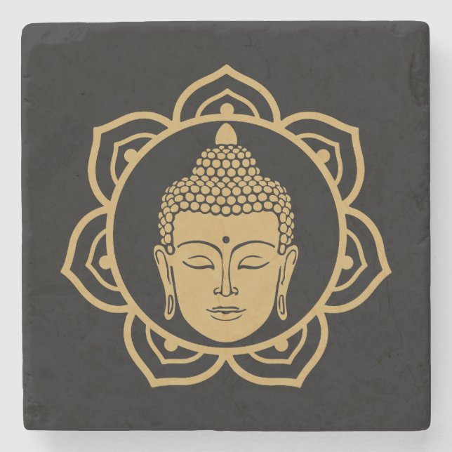 Buddhist Nirvana Day Stone Coaster (Front)