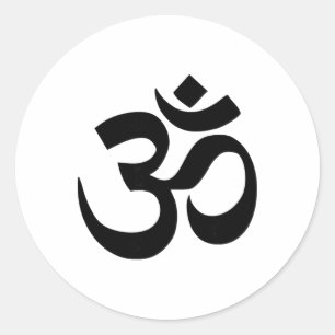 Buddhist Om Symbol Classic Round Sticker